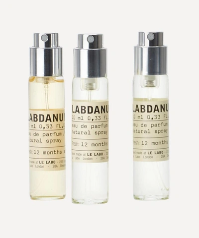 Shop Le Labo Labdanum 18 Eau De Parfum Travel Tube Refills 3 X 10ml In White