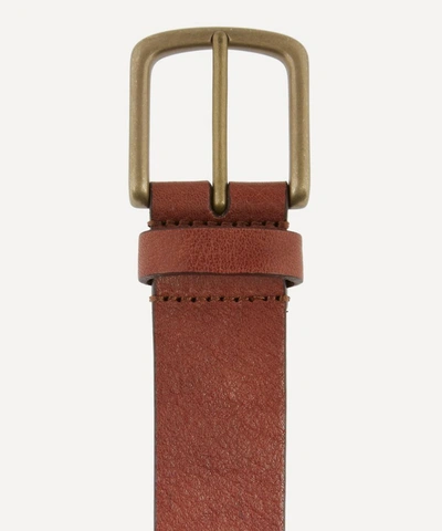 Anderson's Full Grain Calf Leather Belt In Dark Tan