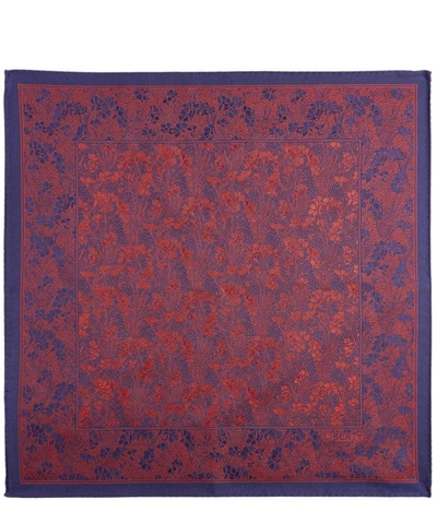 Shop Liberty London Cranston Print Silk Pocket Square From . In Red