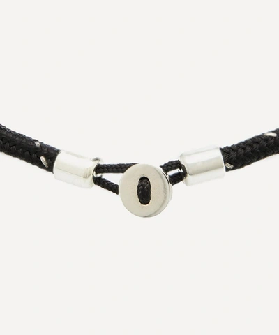 Shop Miansai Sterling Silver Nexus Rope Bracelet In Black