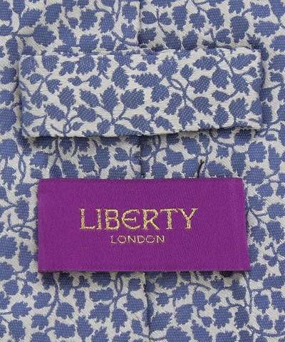 Shop Liberty London Glenjade Silk Tie In Grey