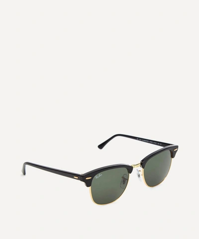Shop Ray Ban Mens Original Clubmaster Sunglasses In Black