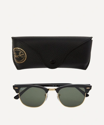 Ray Ban Clubmaster 55mm Polarized Square Sunglasses In Black