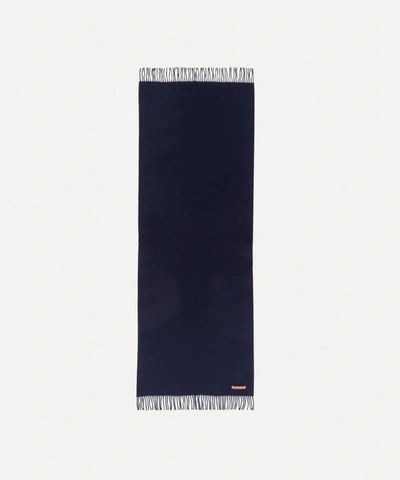 Shop Acne Studios Oversized Wool Scarf In Navy