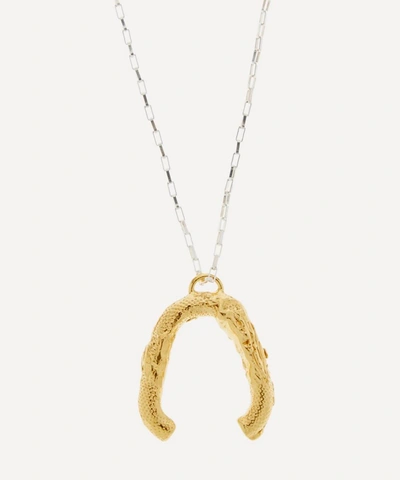 Shop Alighieri Gold-plated The Flashback River Necklace In Bronze