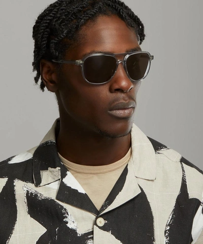 Shop Moscot Bjorn Sunglasses In Light Grey