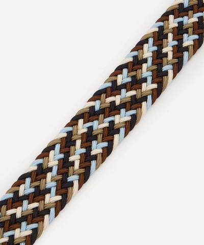 Shop Anderson's Mens Woven Multicolour Belt In Light Brown