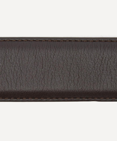 Shop Anderson's Stitch Leather Belt In Brown