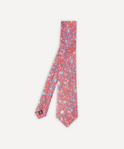 Shop Liberty London Mens Imran Silk Tie In Red