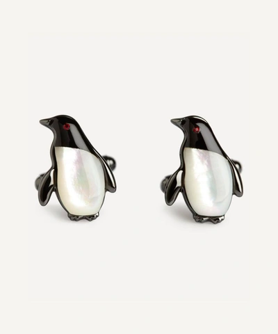 Simon Carter Darwin Penguin Cufflinks In Black