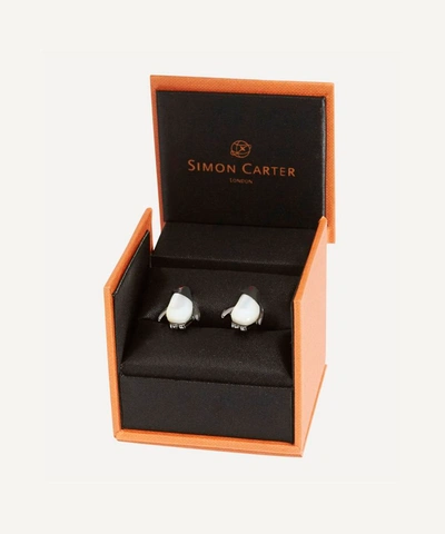 Simon Carter Darwin Penguin Cufflinks In Black