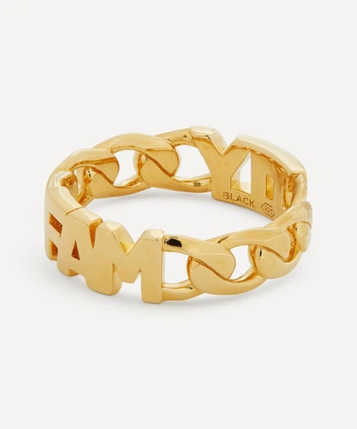 Shop Maria Black Gold-plated Family Ring