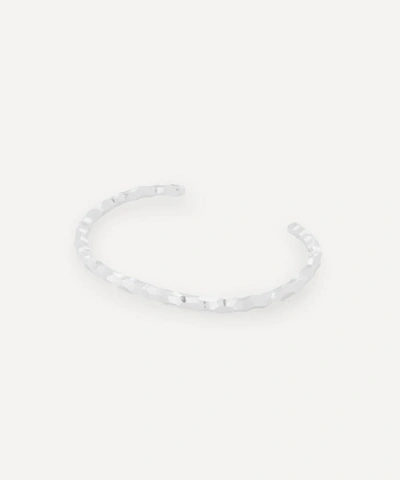 Shop All Blues Mens Silver Carved Snake Thin Bracelet In Sterling Silver