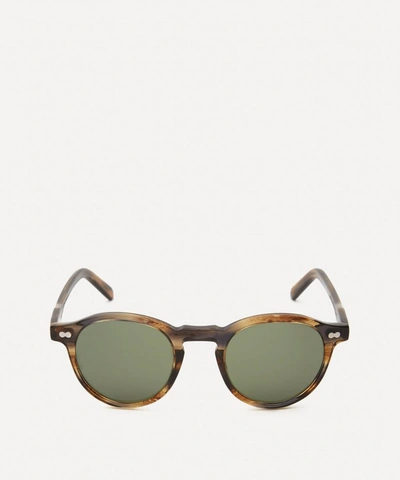 Shop Moscot Miltzen Round Sunglasses In Bark