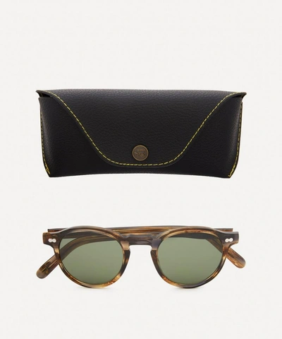 Shop Moscot Miltzen Round Sunglasses In Bark