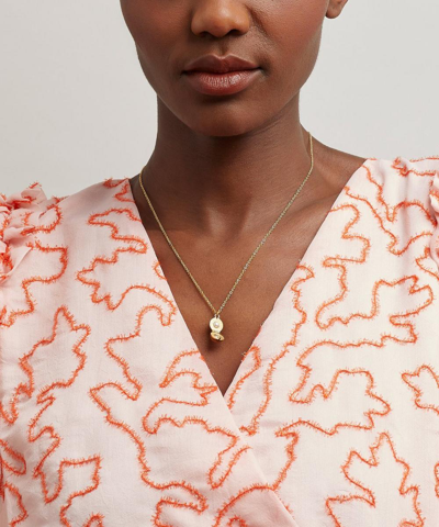 Shop Alex Monroe X Raven Smith Gold-plated Cannonball Hidden Pearl Pendant Necklace