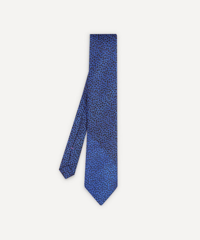 Shop Liberty London Glenjade Silk Tie In Glenjade Blue