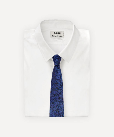 Shop Liberty London Glenjade Silk Tie In Glenjade Blue