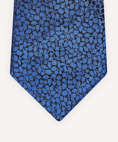 Shop Liberty London Glenjade Silk Tie In Glenjade Blue