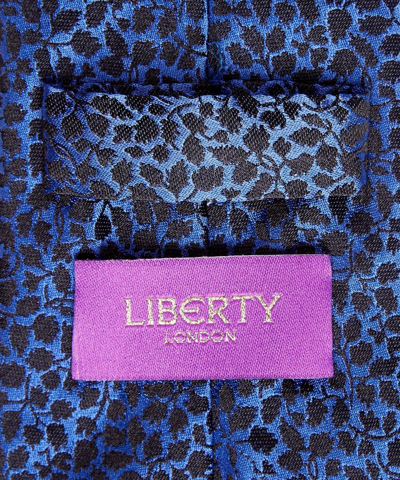 Shop Liberty London Glenjade Silk Tie In Glenjade Blue