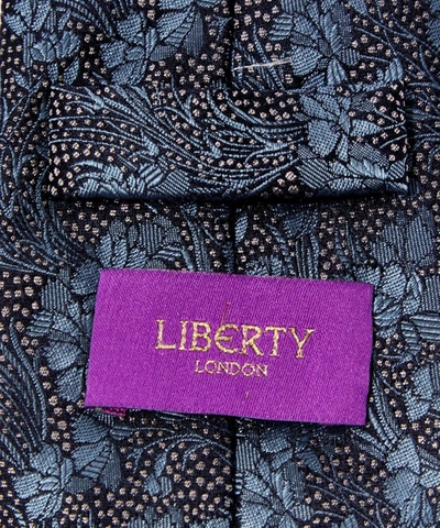 Shop Liberty London Mens Cranston Print Silk Tie In Blue