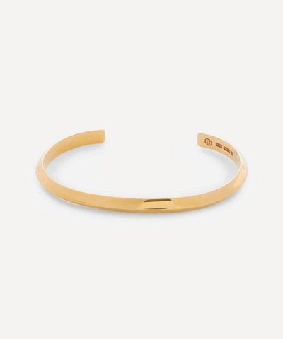 Shop All Blues Gold Plated Vermeil Silver Triangle Bracelet In Gold Vermeil