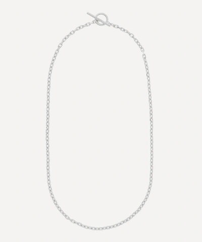 Shop All Blues Anchor Link Polished Silver Necklace In Sterling Silver