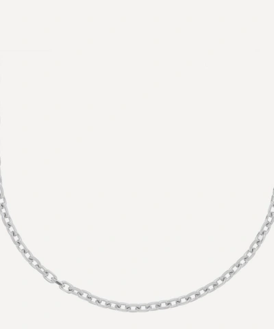 Shop All Blues Anchor Link Polished Silver Necklace In Sterling Silver