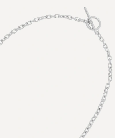 Shop All Blues Anchor Link Polished Silver Necklace In Sterling Silver