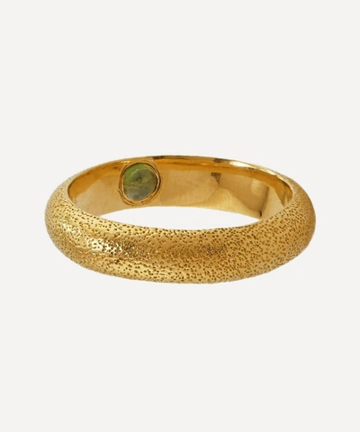 Shop Alex Monroe X Raven Smith Gold-plated Hans Hidden Green Tourmaline Ring