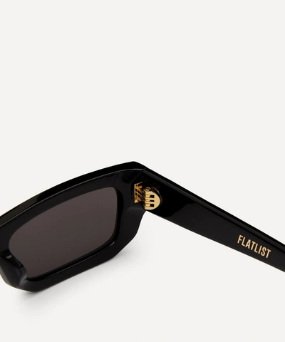 Shop Flatlist Mens Bricktop Solid Black Sunglasses In Solid Black/solid Black