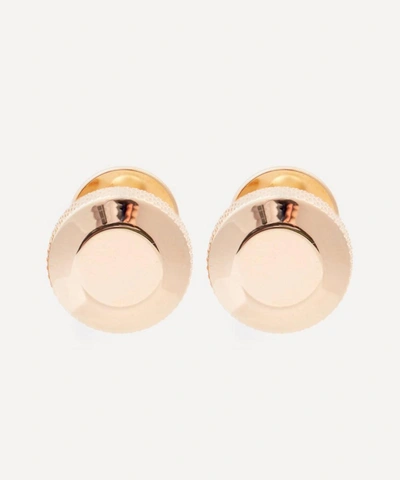 Shop Alice Made This Oliver Steel Cufflinks In Rose Gold-tone