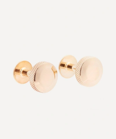 Shop Alice Made This Oliver Steel Cufflinks In Rose Gold-tone