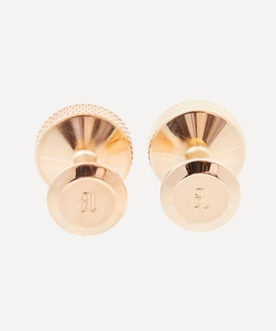 Shop Alice Made This Oliver Steel Cufflinks In Rose Gold-tone