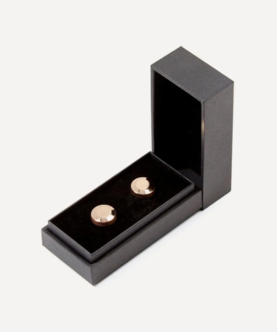 Shop Alice Made This Oliver Steel Cufflinks In Rose Gold-tone