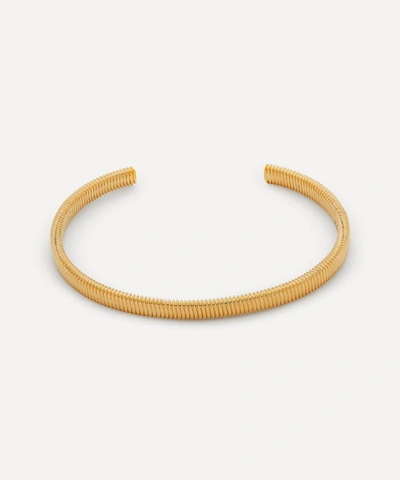 Shop Miansai Gold-plated Thread Cuff Bracelet In Polished Gold