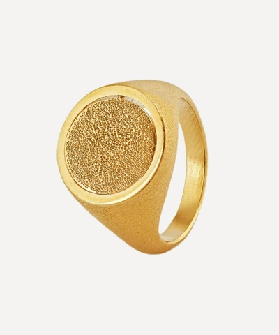 Shop Alex Monroe X Raven Smith Gold-plated Medi Spinning Dome Signet Ring