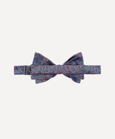 Shop Liberty London Phoebe Woven Pre-tied Silk Bow Tie In Blue