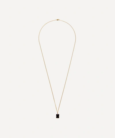 Shop Miansai Gold-plated Lennox Onyx Necklace In Black