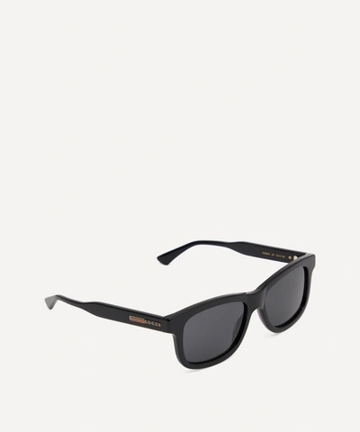 Shop Gucci Square Acetate Sunglasses In Black
