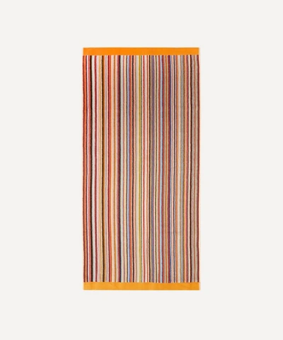 Shop Paul Smith Mens Medium Stripe Towel In Multicolour