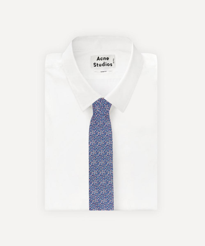 Liberty Radbourne Printed Silk Tie In Blue