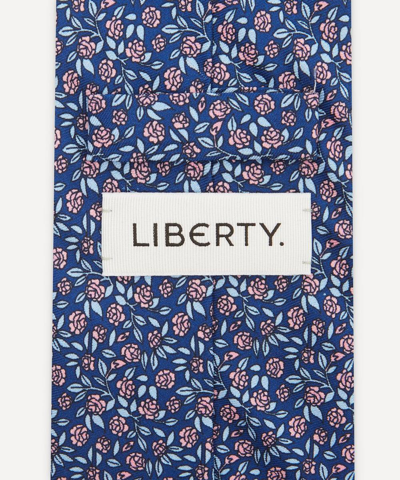 Liberty Radbourne Printed Silk Tie In Blue