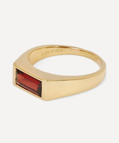 Shop Maria Black Gold Harald Signet Ring Small-medium
