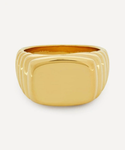 Shop Maria Black Gold-plated Shore Signet Ring