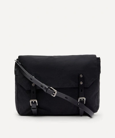Shop Ally Capellino Jeremy Small Waxed Cotton Satchel In Black