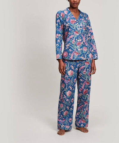 Shop Liberty London Women's Elysian Paradise Tana Lawn Cotton Pyjama Set In Blue
