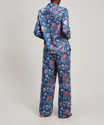 Shop Liberty London Women's Elysian Paradise Tana Lawn Cotton Pyjama Set In Blue