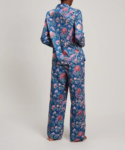 Liberty London Elysian Paradise Tana Lawn Cotton Pyjama Set In Blue