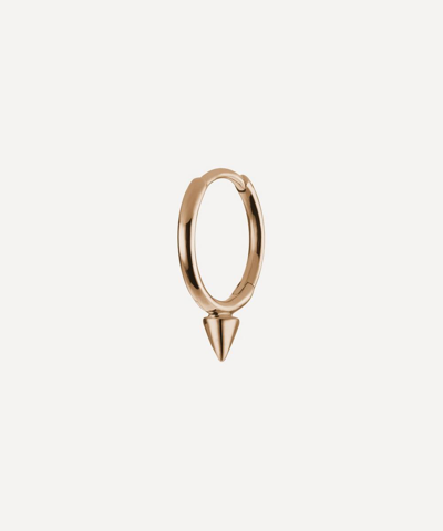 Shop Maria Tash 9.5mm Single Short Spike Non-rotating Hoop Earring In Rose Gold